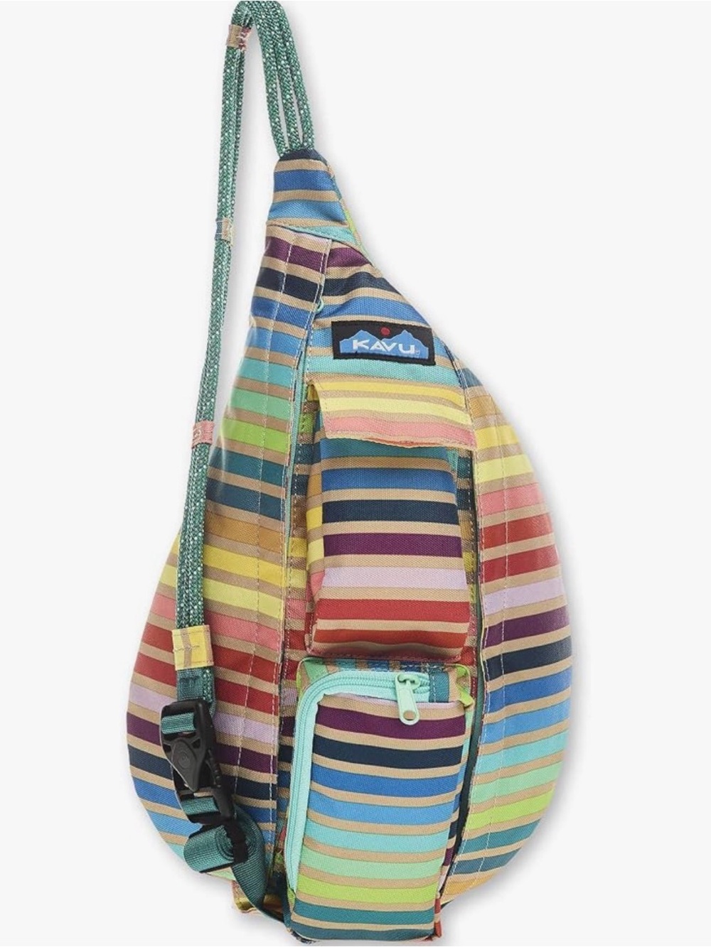 Vibrant KAVU Rope Sling Bag Crossbody Summer Stripe-Gorpcore-Read
